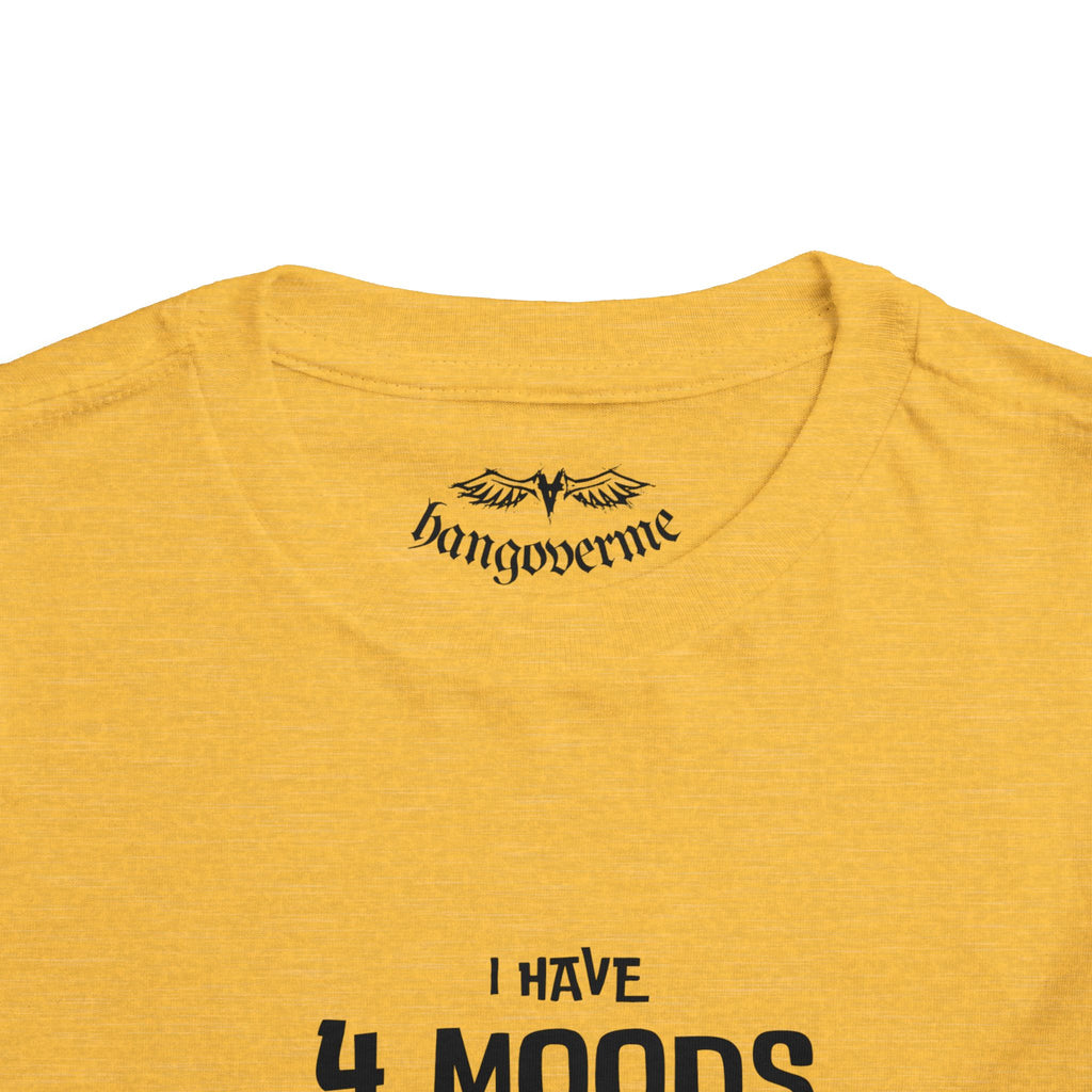 Toddler T-Shirt - "I Have 4 Moods" Colorful Monster Graphic