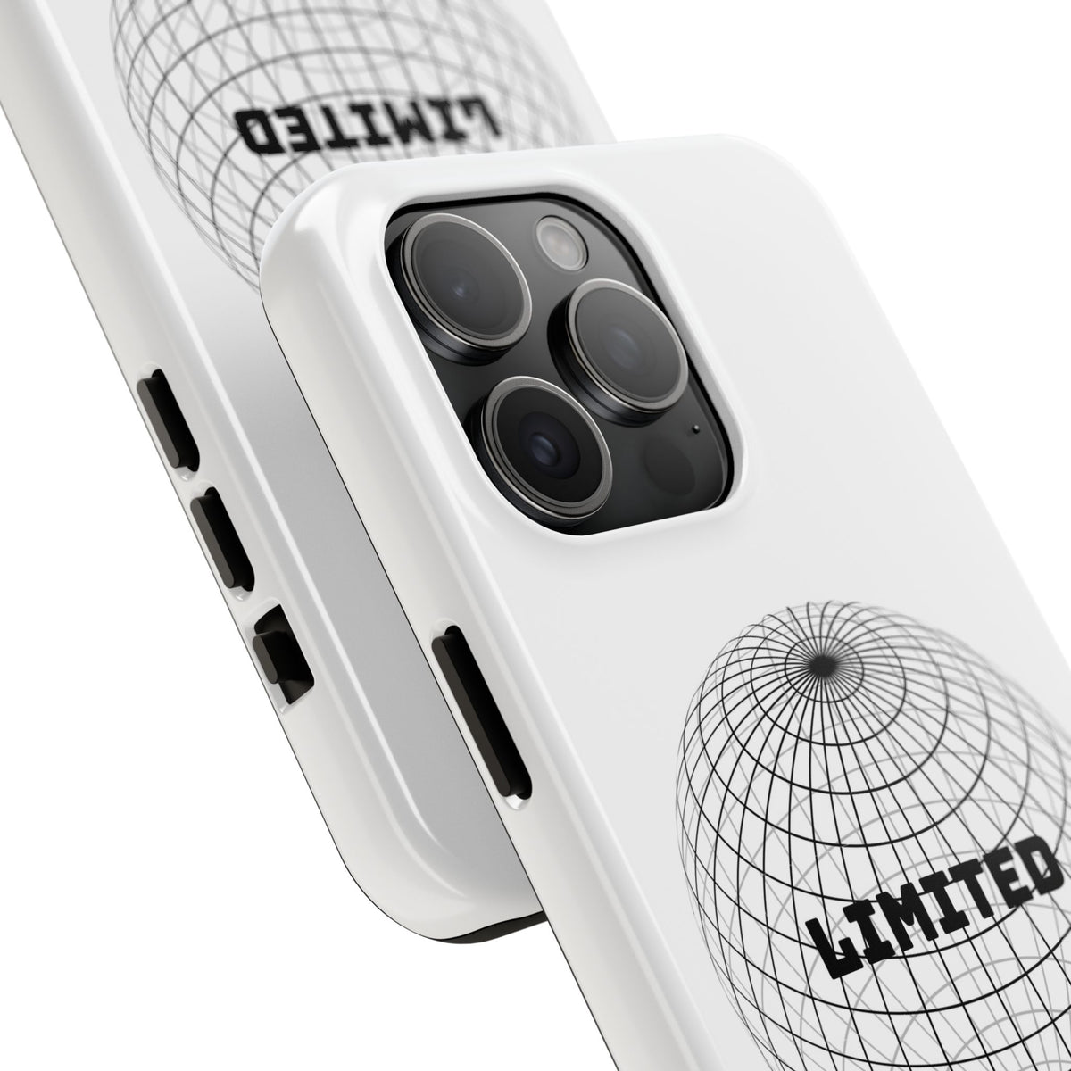 Phone Case — Minimal 'LIMITED' Wireframe Globe Protective Cover
