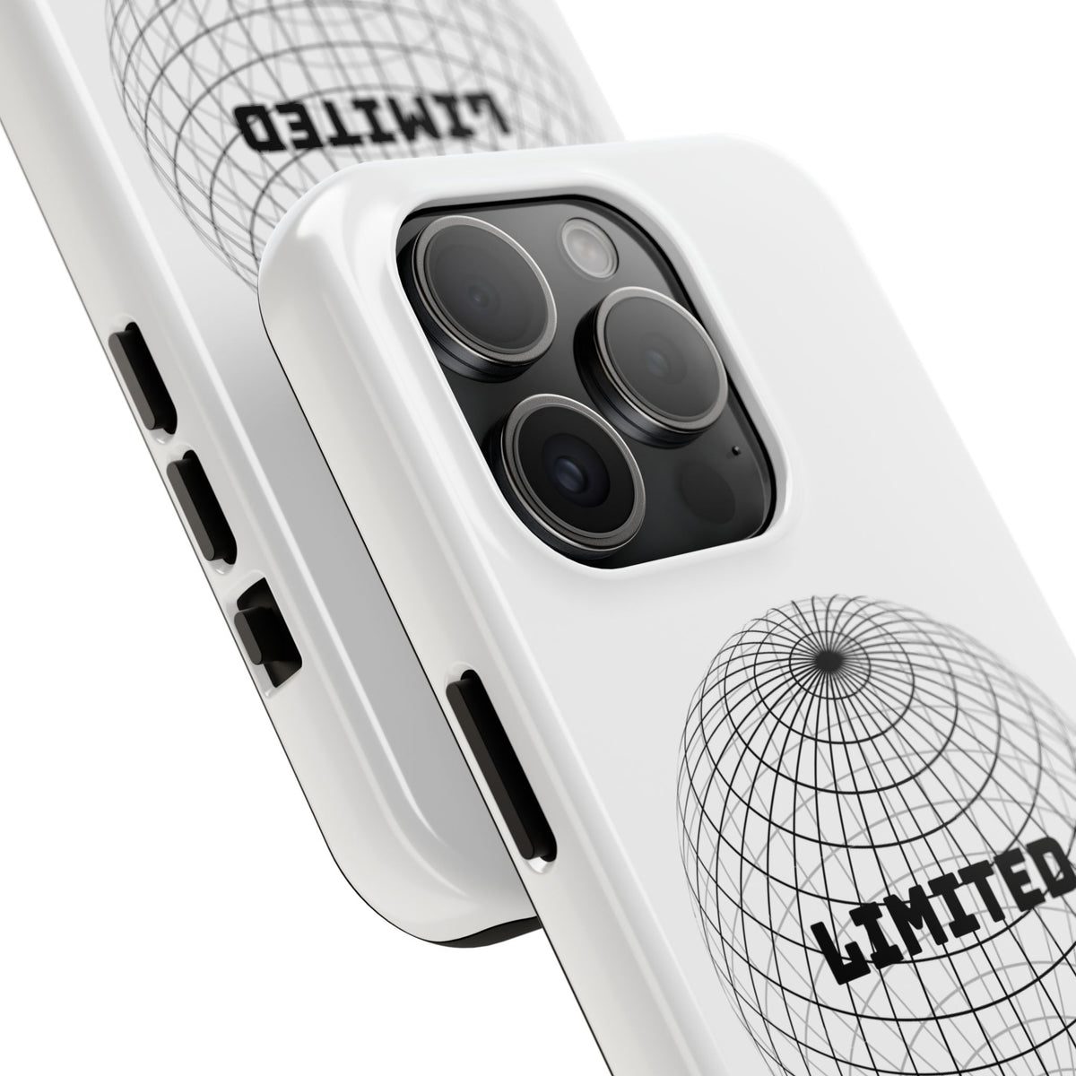 Phone Case — Minimal 'LIMITED' Wireframe Globe Protective Cover
