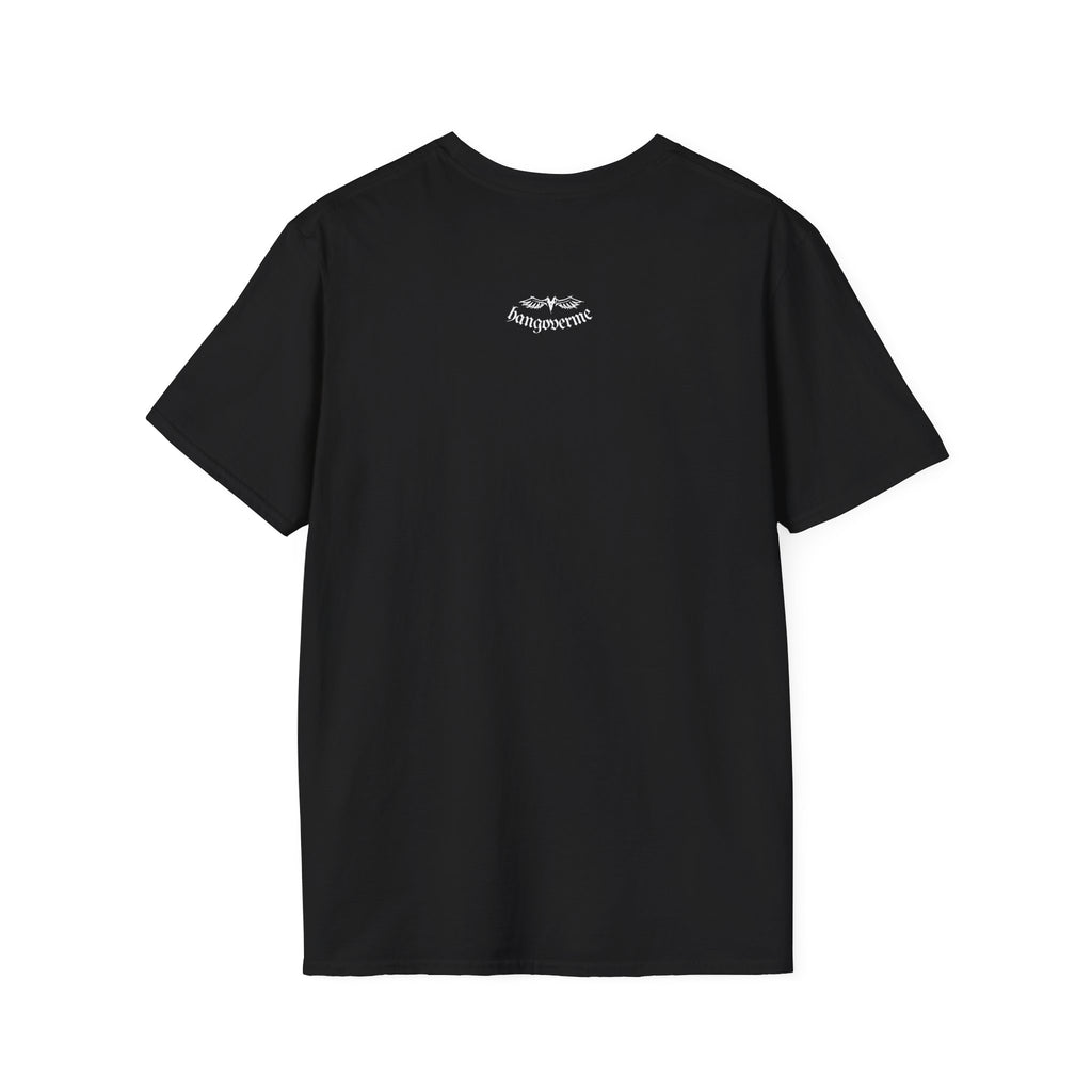 Angel Statue Graphic T-Shirt — Vintage Black & White Wings Tee