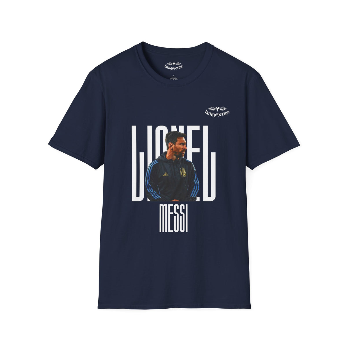 Lionel Messi Graphic T-Shirt — Vintage Soccer Portrait Tee