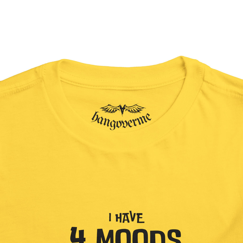 Toddler T-Shirt - "I Have 4 Moods" Colorful Monster Graphic