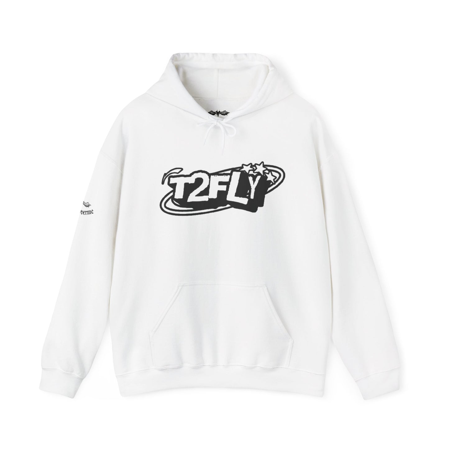 T2FLY Logo Hoodie — Retro Space Graphic Pullover