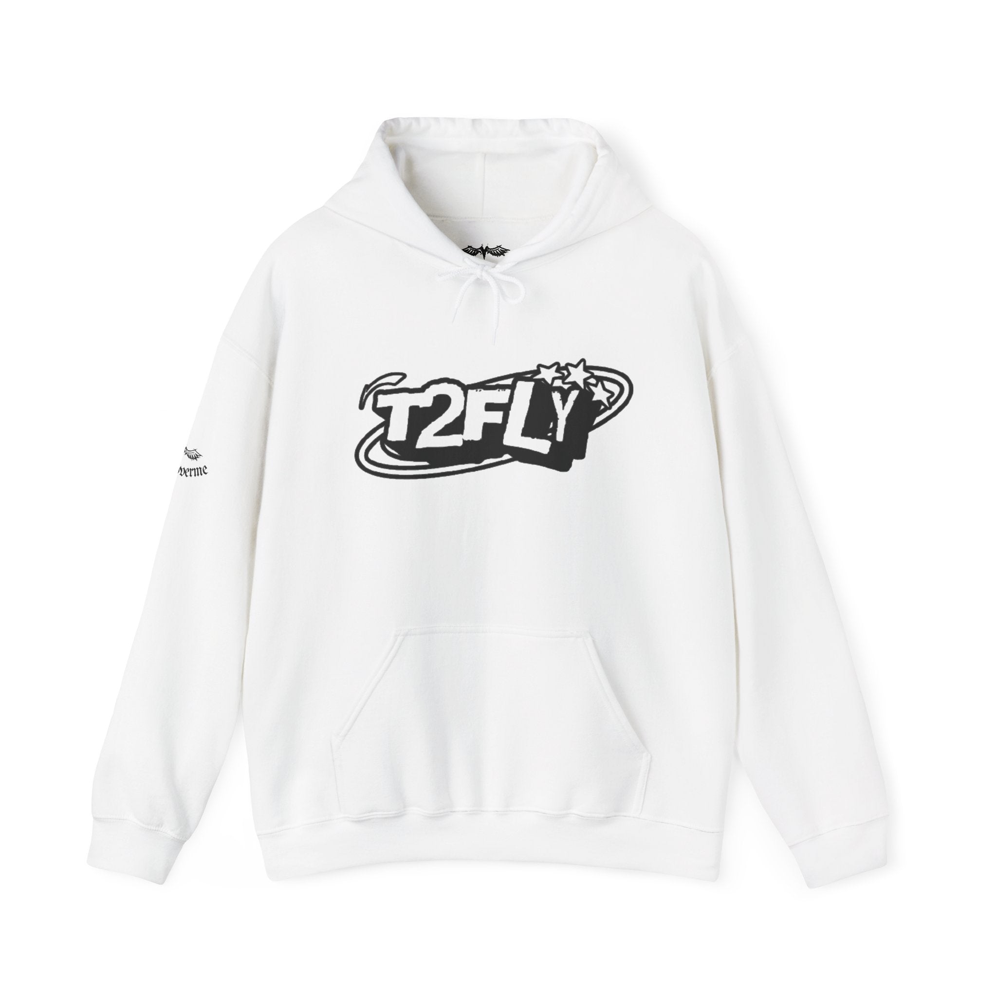 T2FLY Logo Hoodie — Retro Space Graphic Pullover