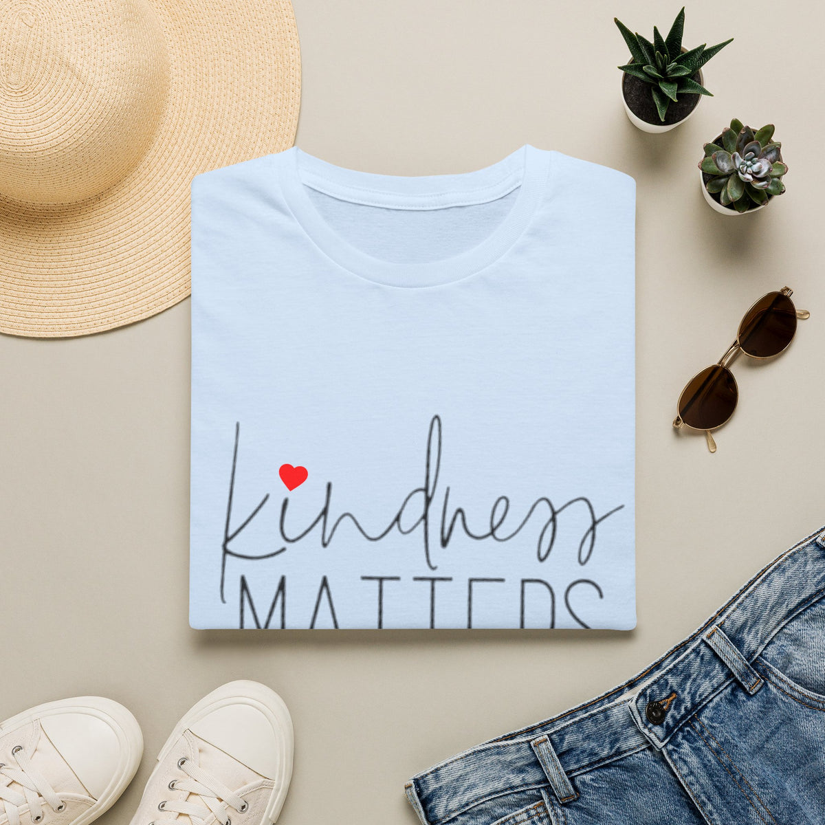 Kindness Matters T-Shirt — Minimal Heart Social Good Tee