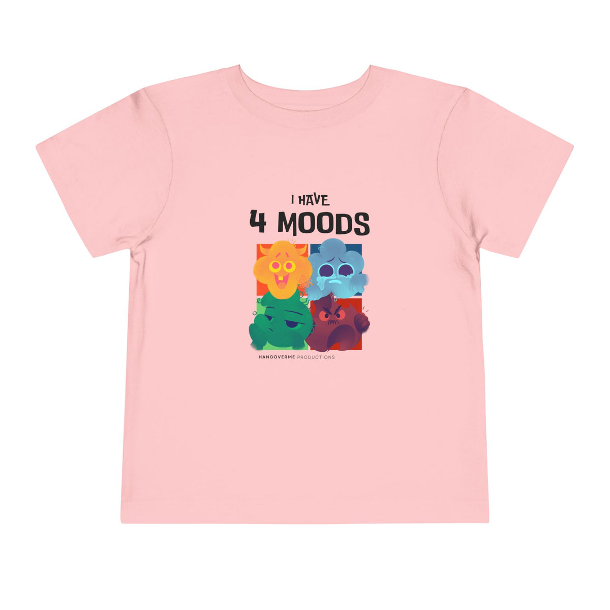 Toddler T-Shirt - "I Have 4 Moods" Colorful Monster Graphic