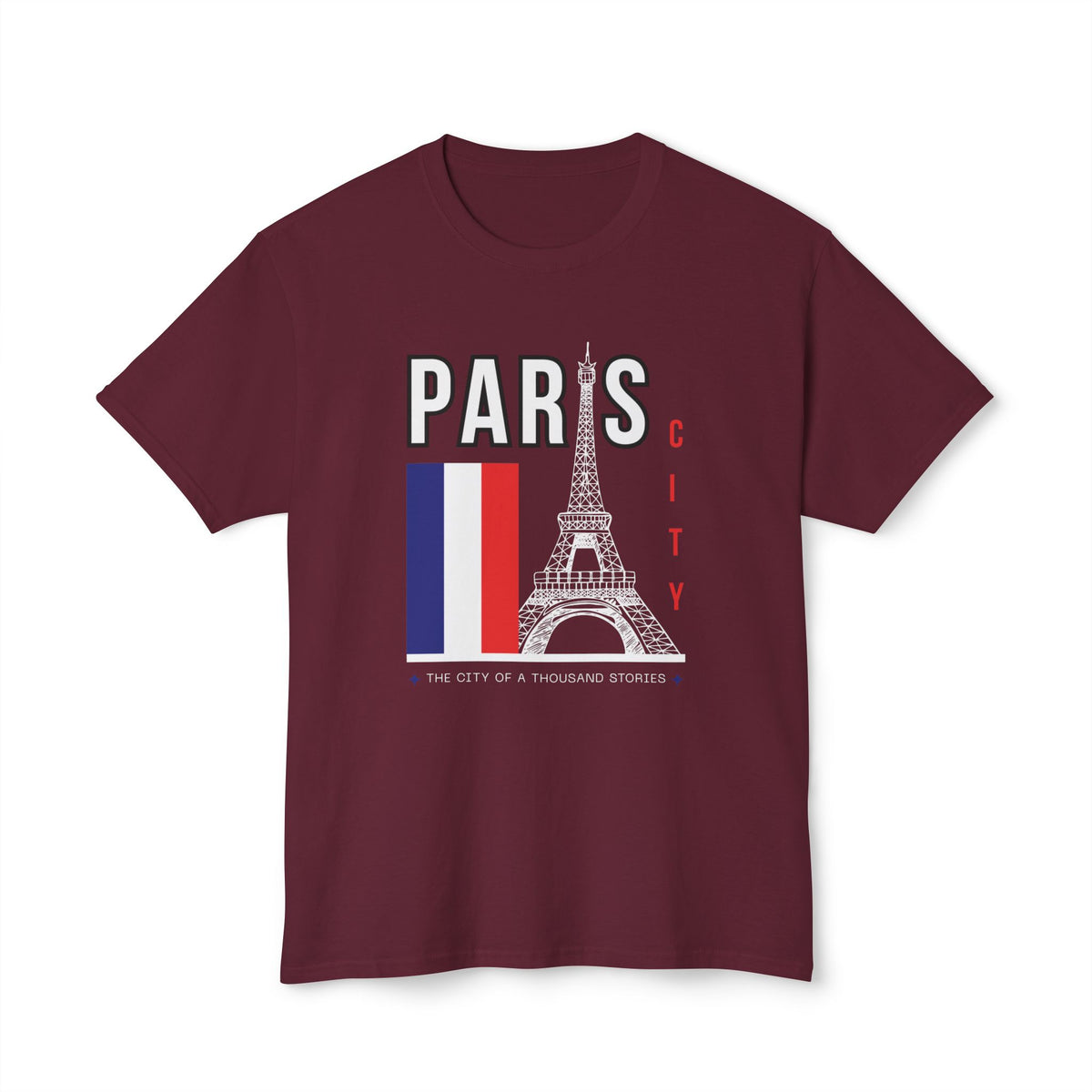 Paris Eiffel Tower T‑Shirt – French Flag Travel Souvenir