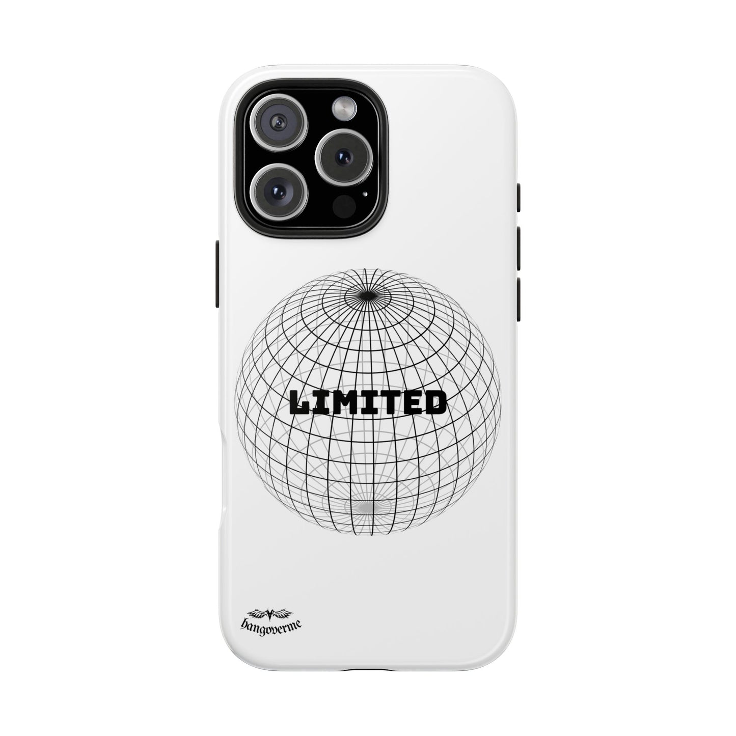 Phone Case — Minimal 'LIMITED' Wireframe Globe Protective Cover