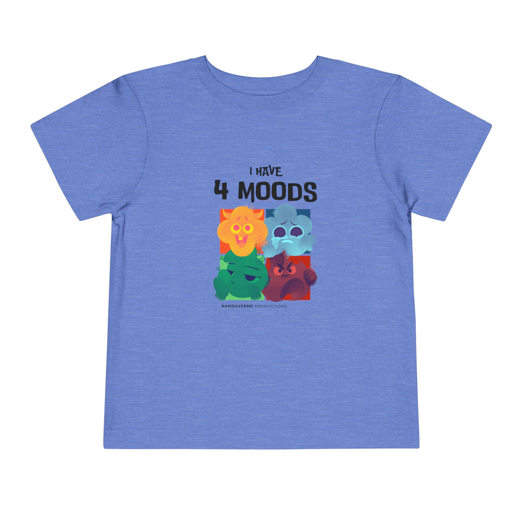 Toddler T-Shirt - "I Have 4 Moods" Colorful Monster Graphic