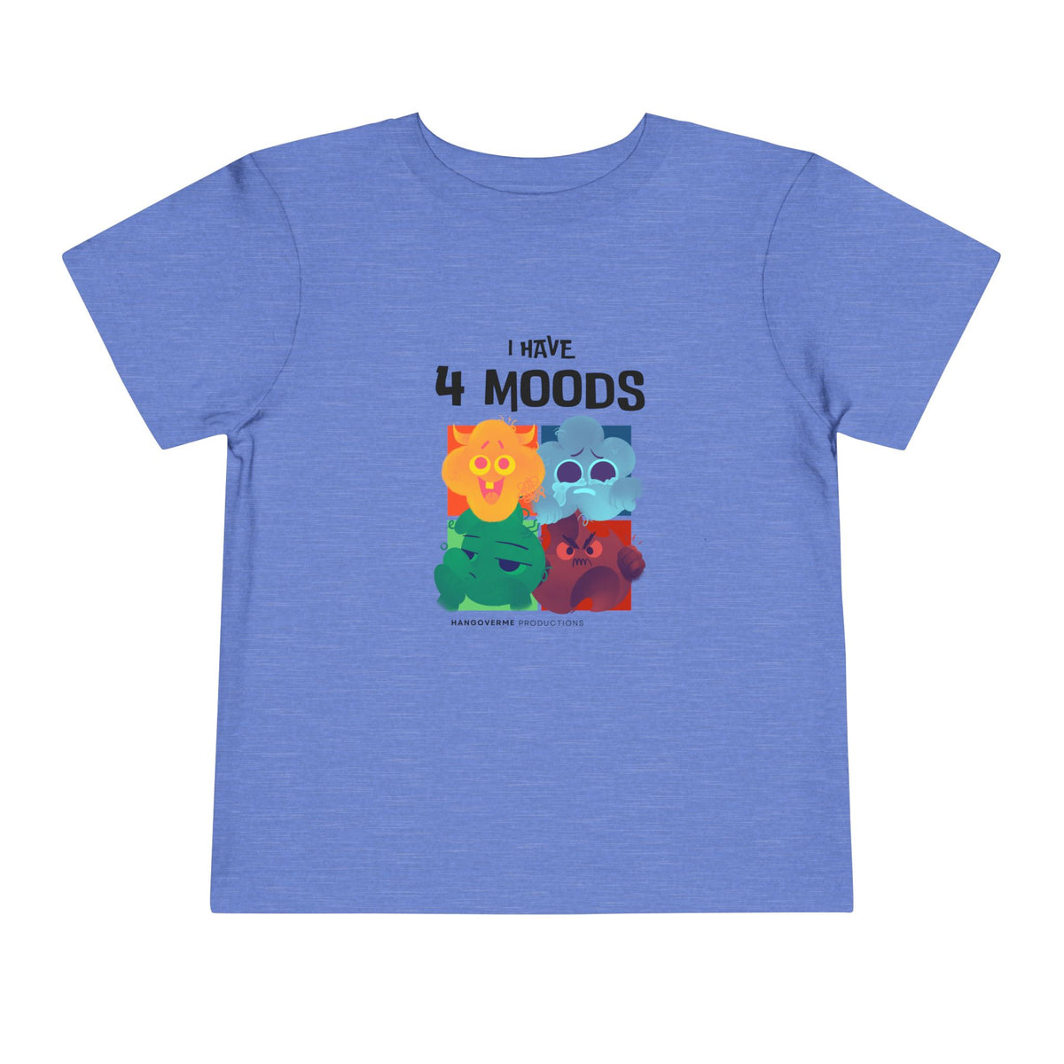 Toddler T-Shirt - "I Have 4 Moods" Colorful Monster Graphic