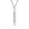 Engraved Vertical Bar Necklace