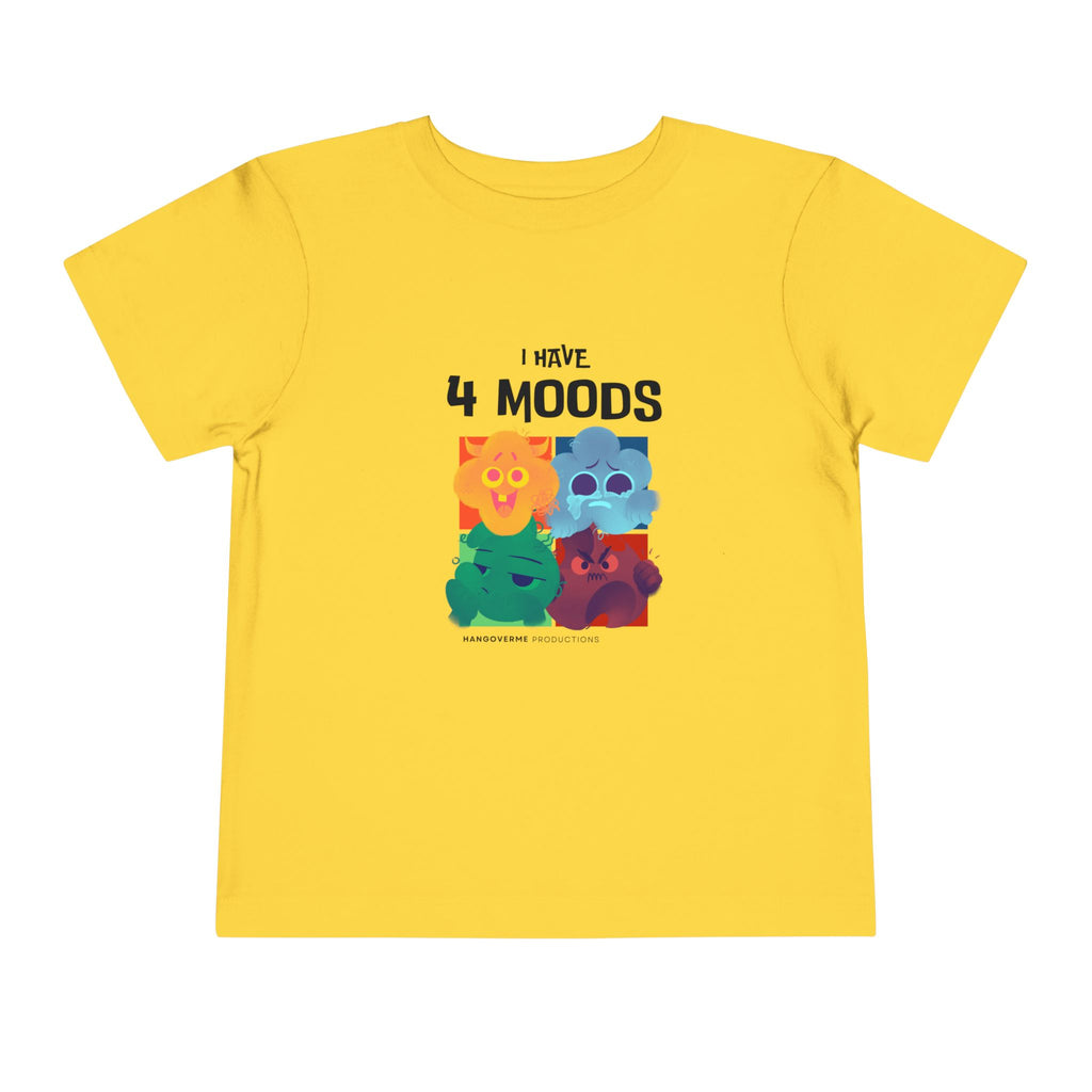 Toddler T-Shirt - "I Have 4 Moods" Colorful Monster Graphic