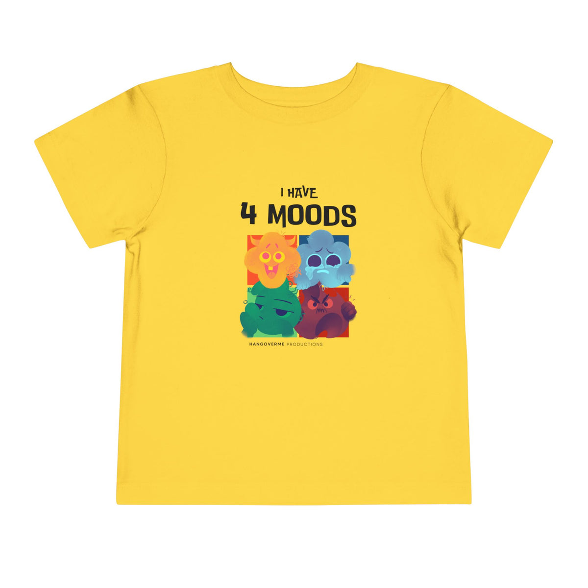 Toddler T-Shirt - "I Have 4 Moods" Colorful Monster Graphic