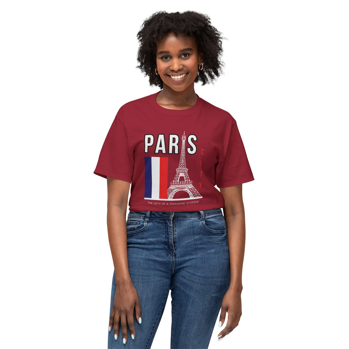 Paris Eiffel Tower T‑Shirt – French Flag Travel Souvenir
