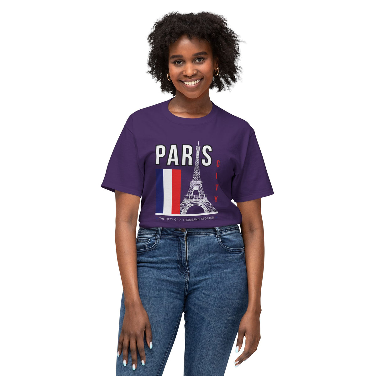 Paris Eiffel Tower T‑Shirt – French Flag Travel Souvenir