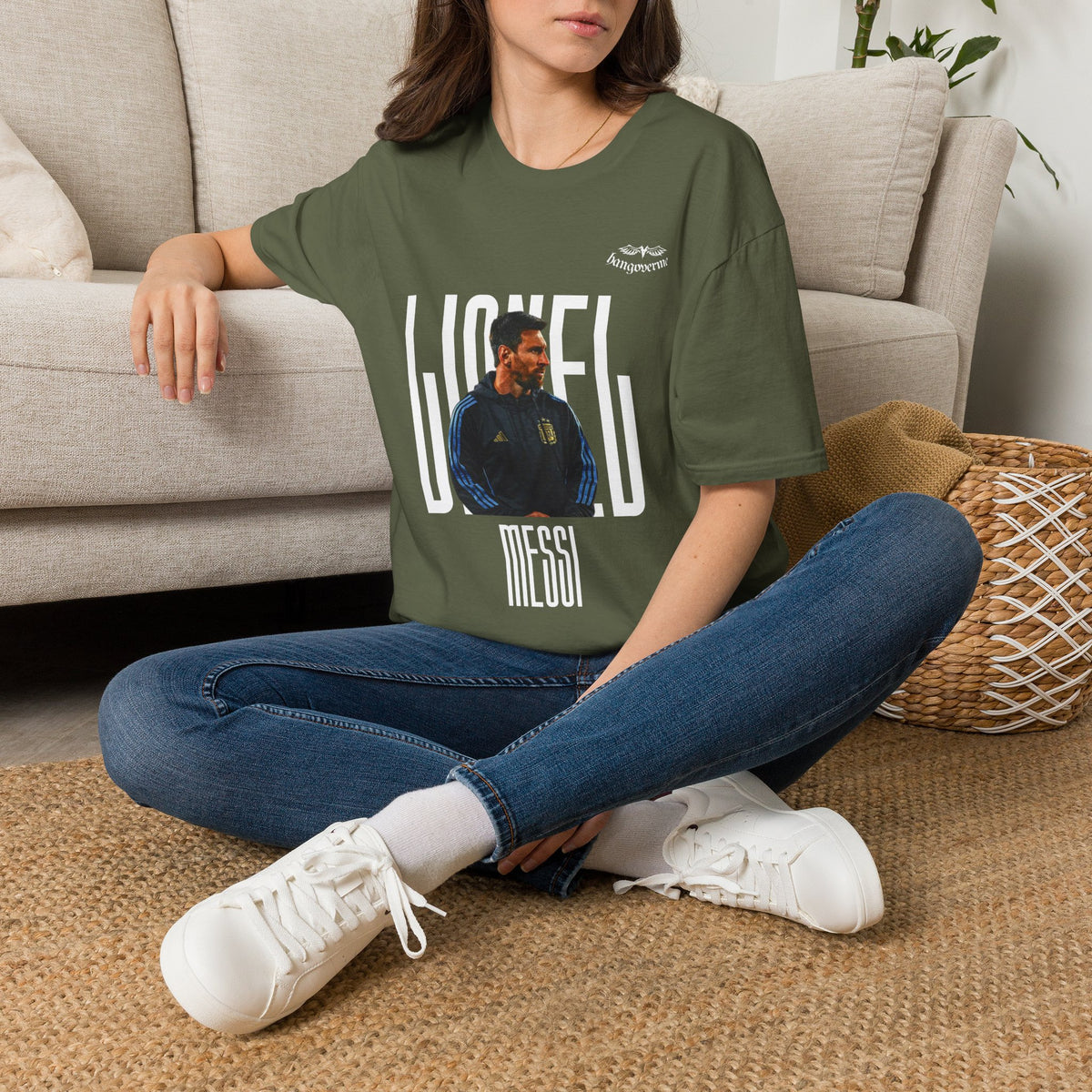 Lionel Messi Graphic T-Shirt — Vintage Soccer Portrait Tee