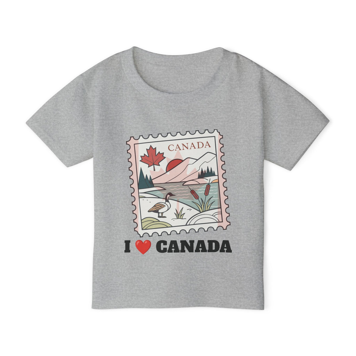 I  Canada Toddler T-Shirt — Cute Canadian Stamp Nature Design