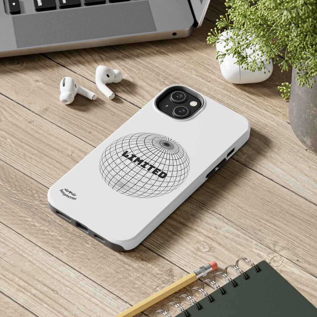 Phone Case — Minimal 'LIMITED' Wireframe Globe Protective Cover