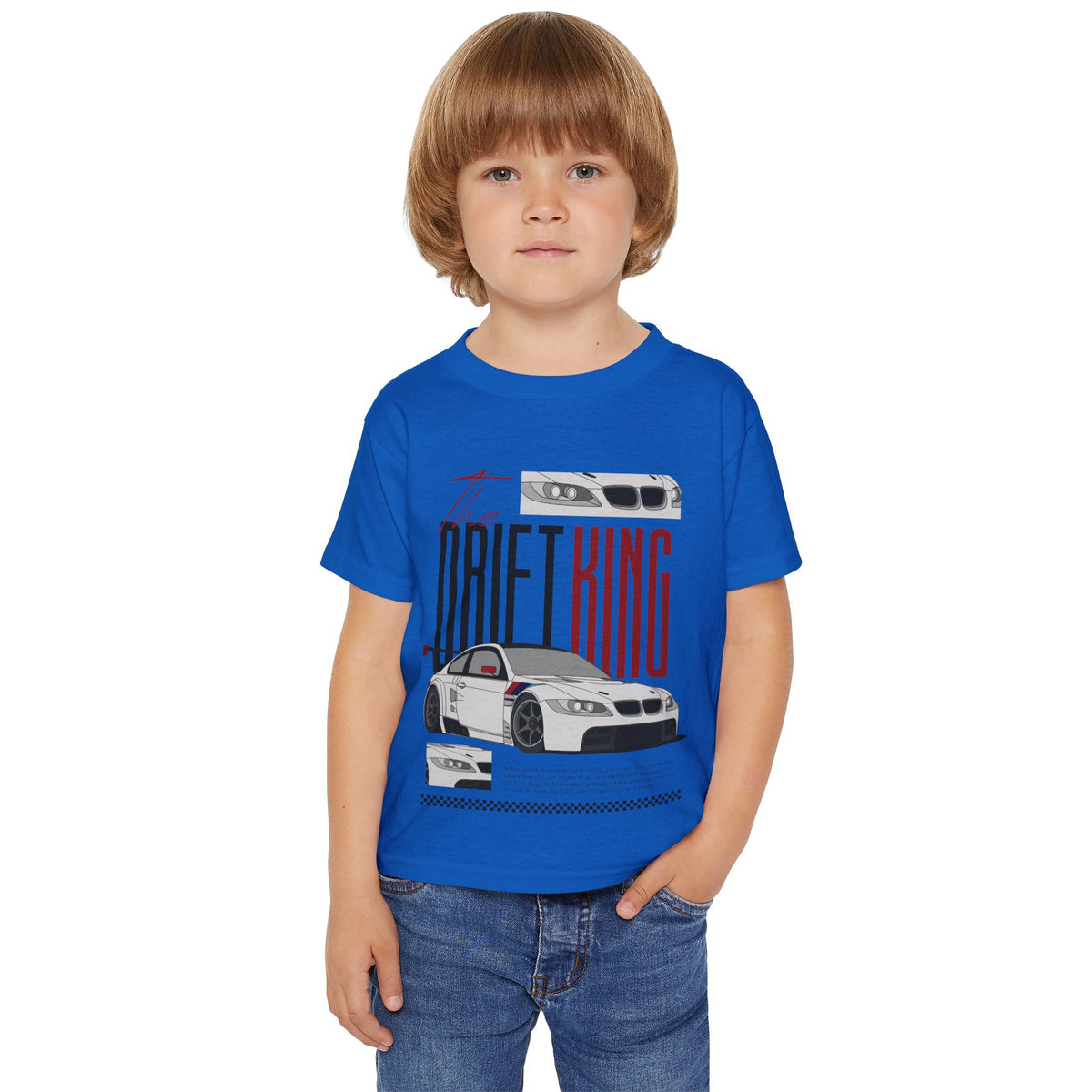 Toddler Drift King Car T‑Shirt — Racing Graphic Tee for Kids