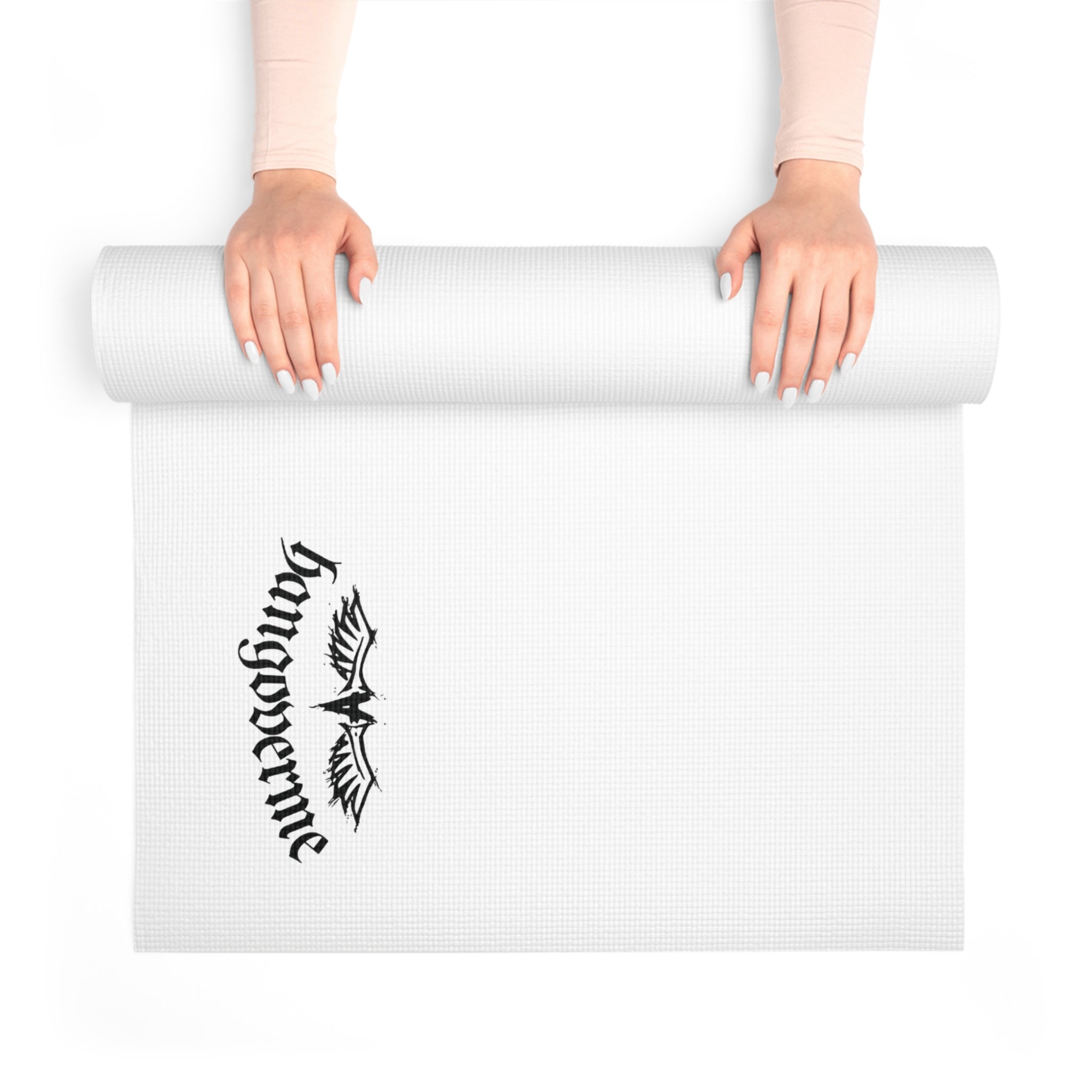 Yoga Mat – Minimal White Foam, Lightweight Non-Slip Exercise Mat
