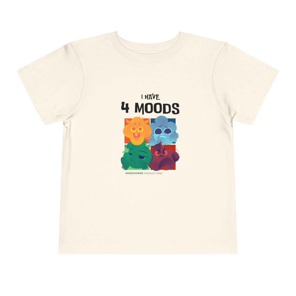 Toddler T-Shirt - "I Have 4 Moods" Colorful Monster Graphic