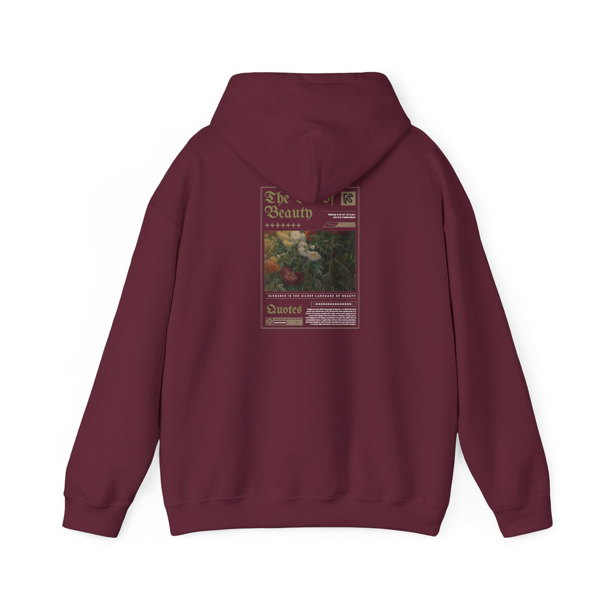 Vintage Floral 'Art Of Beauty' Hoodie — Aesthetic Art Print Hoodie