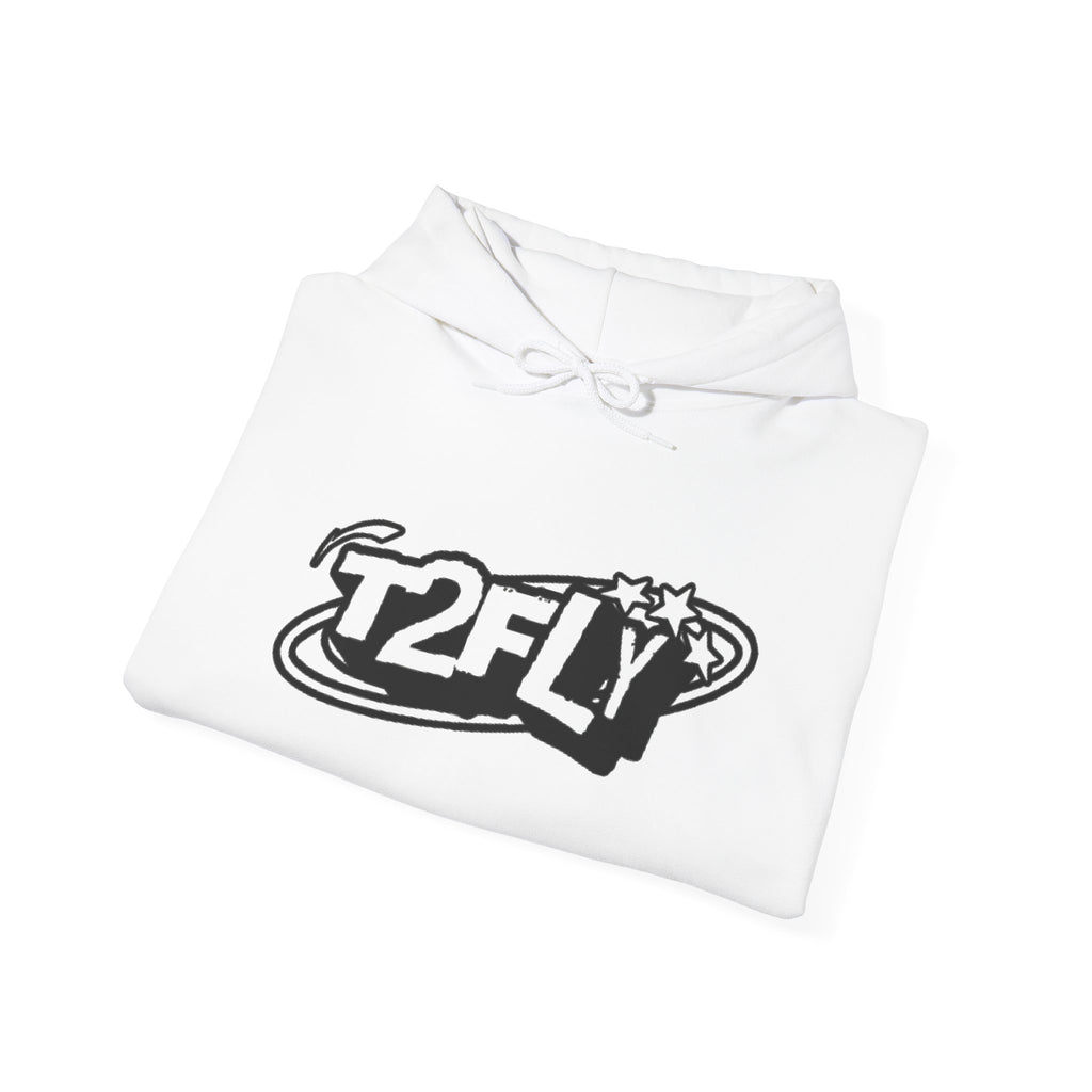 T2FLY Logo Hoodie — Retro Space Graphic Pullover