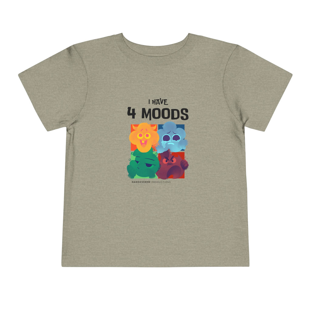 Toddler T-Shirt - "I Have 4 Moods" Colorful Monster Graphic