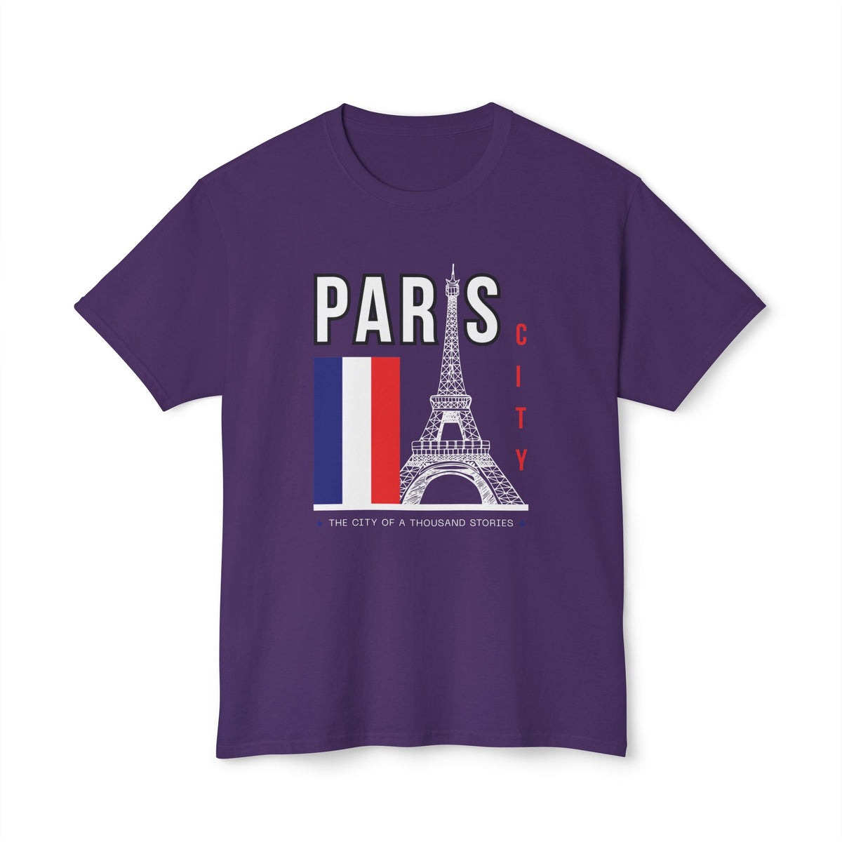 Paris Eiffel Tower T‑Shirt – French Flag Travel Souvenir