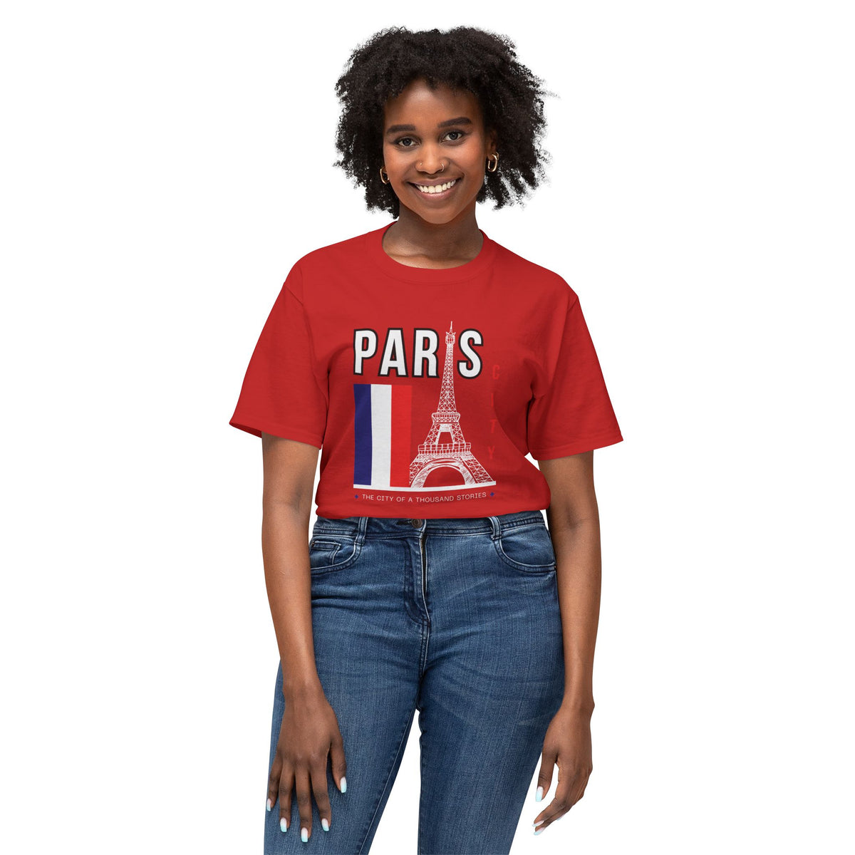 Paris Eiffel Tower T‑Shirt – French Flag Travel Souvenir