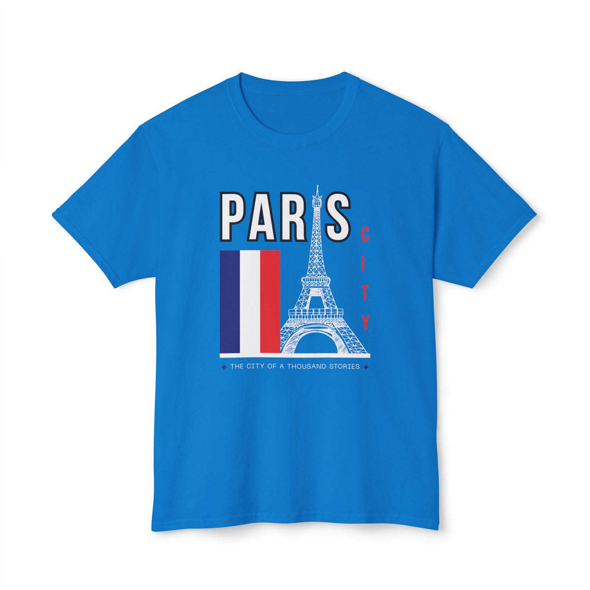 Paris Eiffel Tower T‑Shirt – French Flag Travel Souvenir