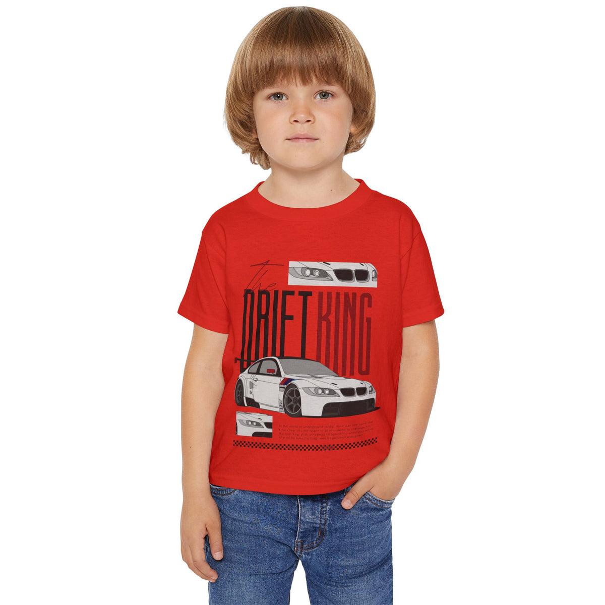 Toddler Drift King Car T‑Shirt — Racing Graphic Tee for Kids