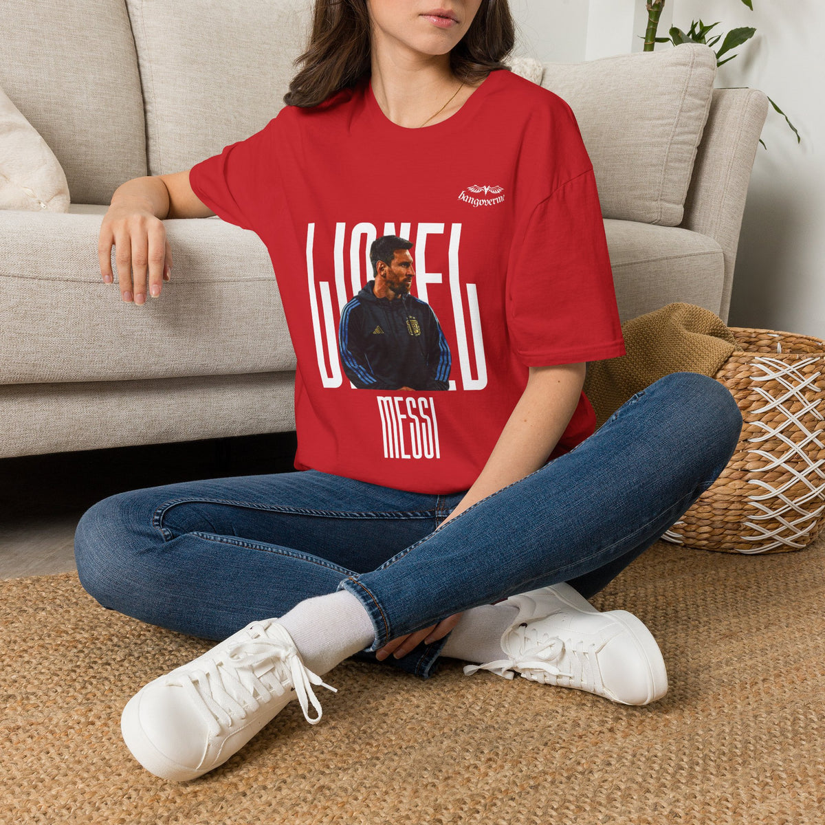Lionel Messi Graphic T-Shirt — Vintage Soccer Portrait Tee
