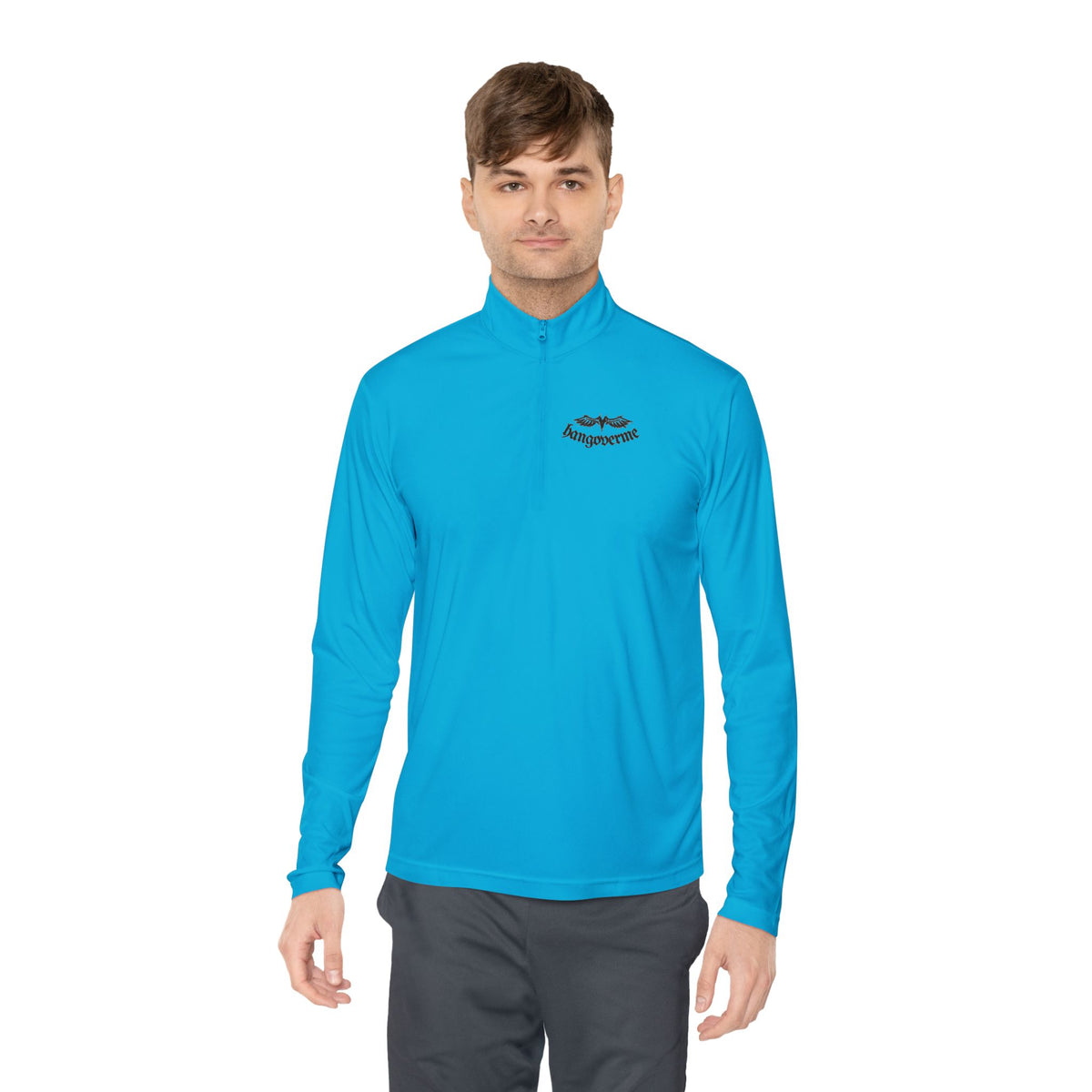 Quarter-Zip Pullover — Minimalist Script Logo Pullover