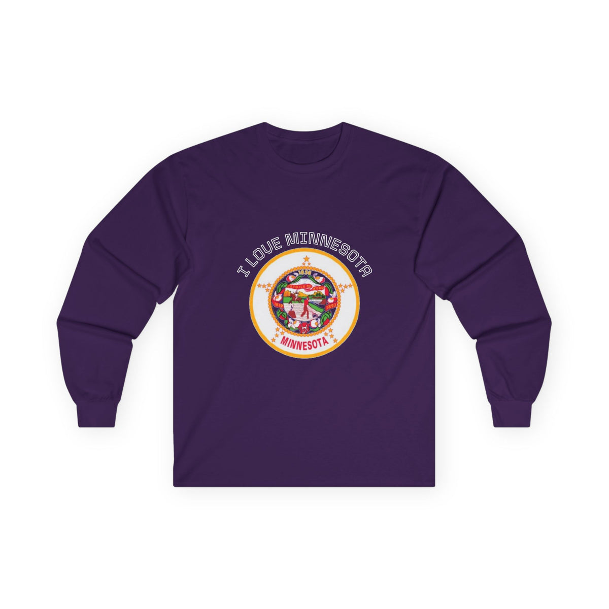 Minnesota State long Sleeve Sweatshirt — "I Love Minnesota"
