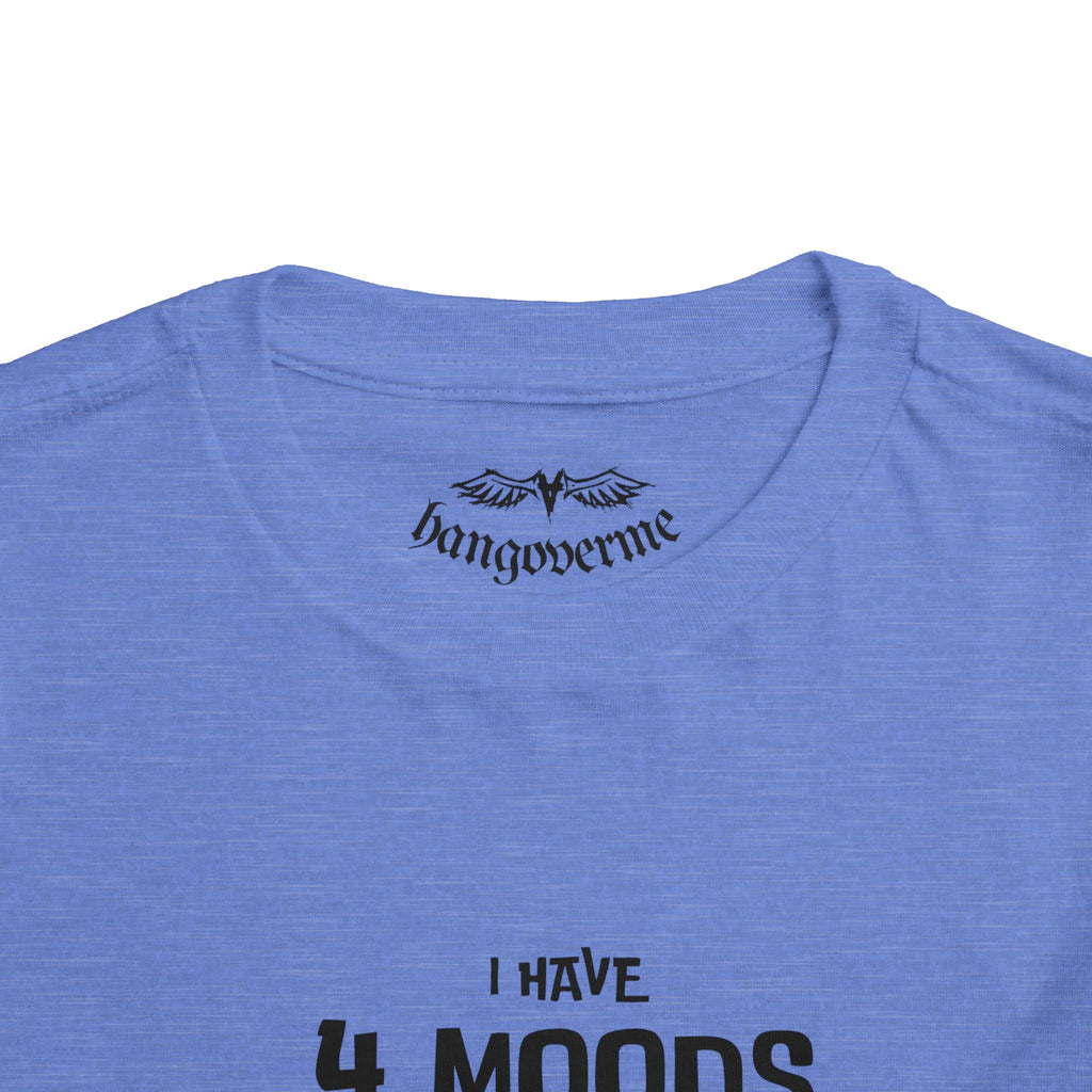 Toddler T-Shirt - "I Have 4 Moods" Colorful Monster Graphic