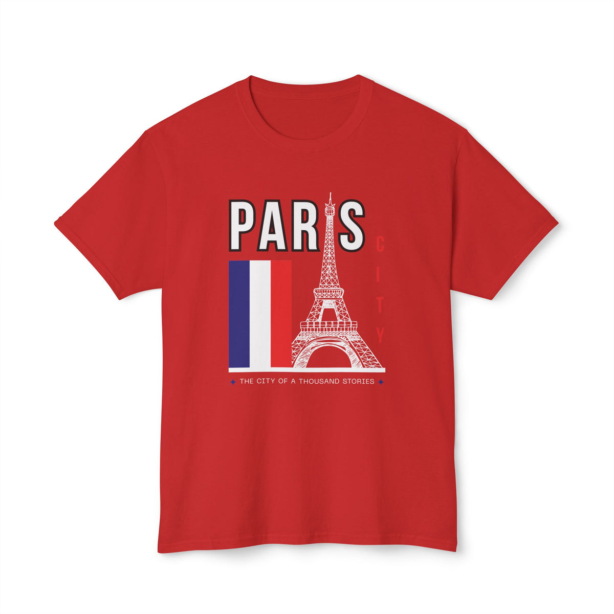 Paris Eiffel Tower T‑Shirt – French Flag Travel Souvenir