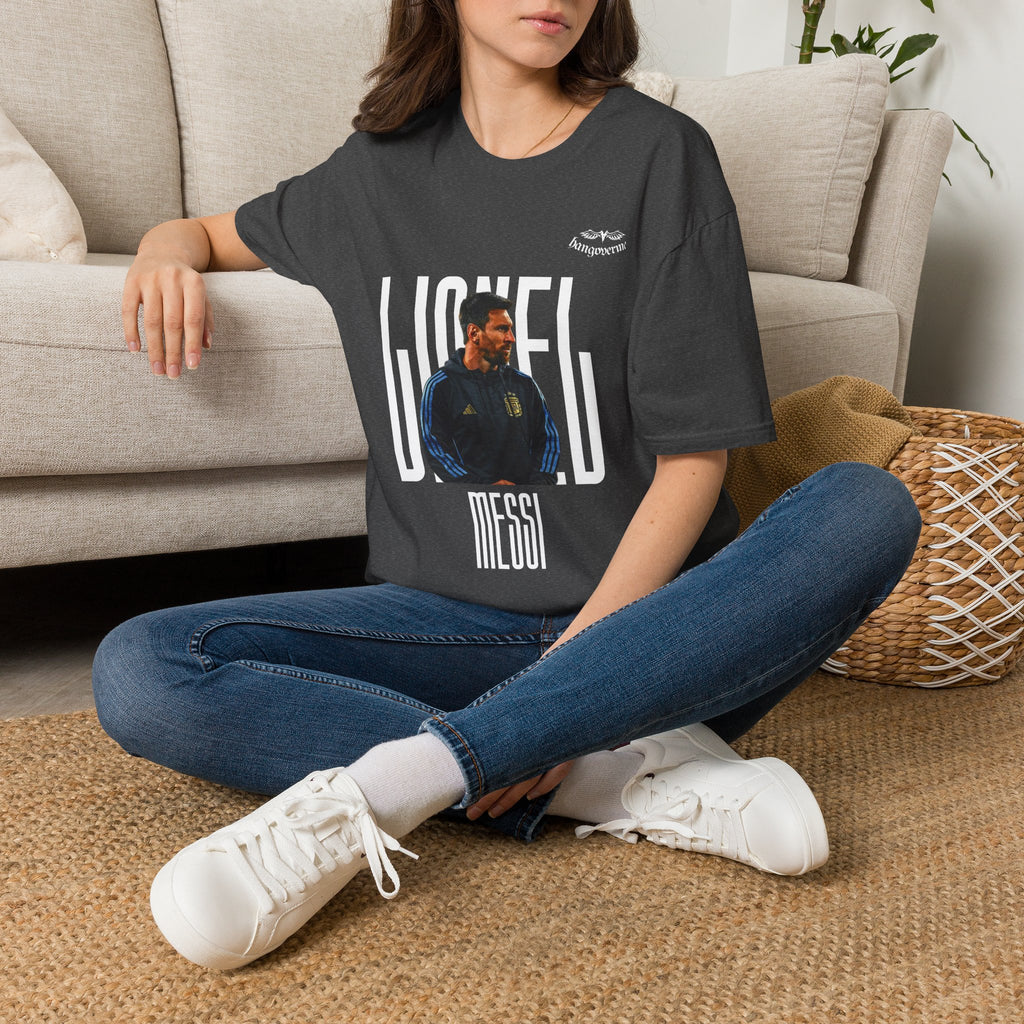 Lionel Messi Graphic T-Shirt — Vintage Soccer Portrait Tee