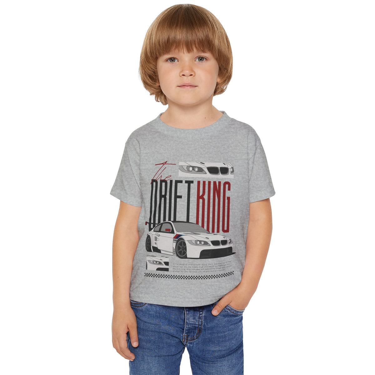 Toddler Drift King Car T‑Shirt — Racing Graphic Tee for Kids