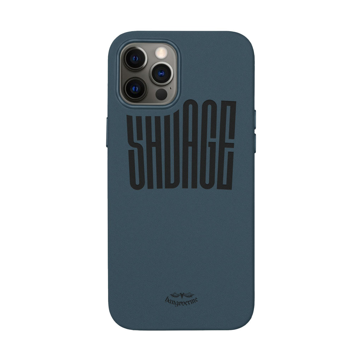Engraved PU Leather Phone Case — 'SAVAGE' Brown Protective Cover