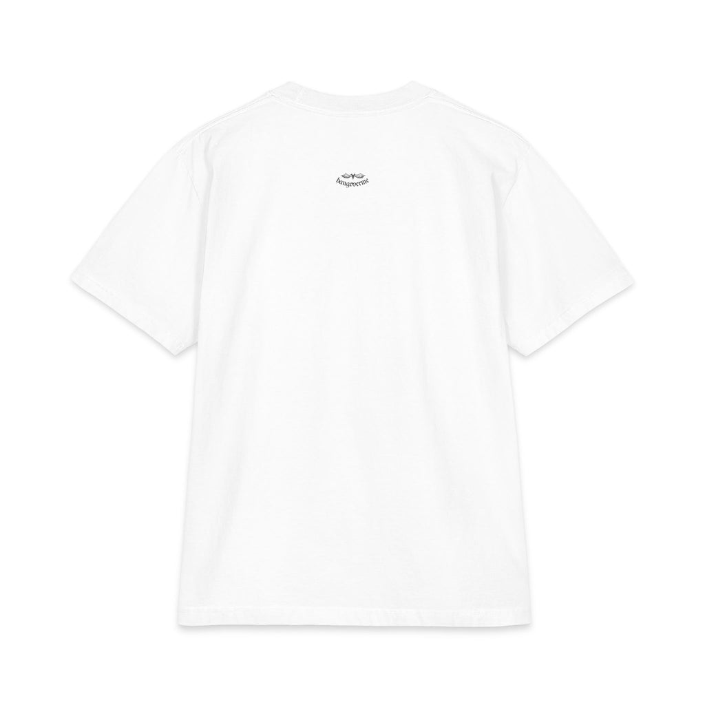 Graphic Lip Print T‑Shirt — Monochrome Kiss & Bite Art Tee