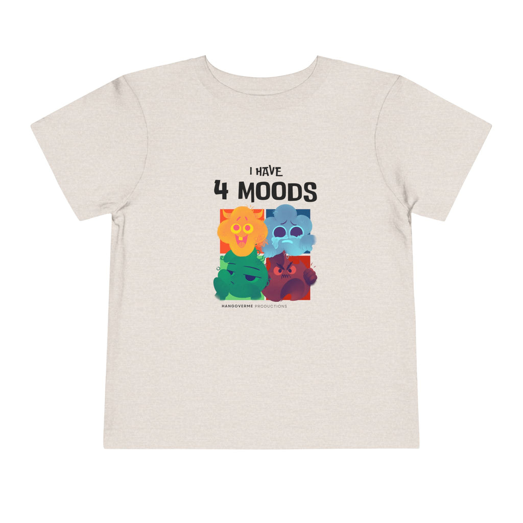Toddler T-Shirt - "I Have 4 Moods" Colorful Monster Graphic
