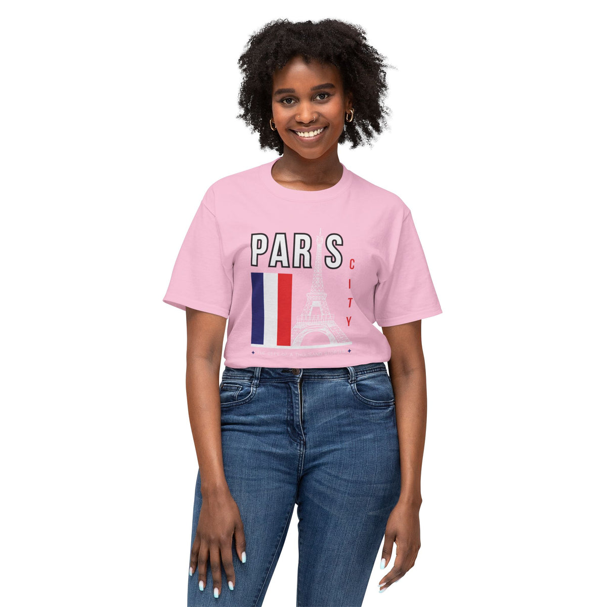 Paris Eiffel Tower T‑Shirt – French Flag Travel Souvenir