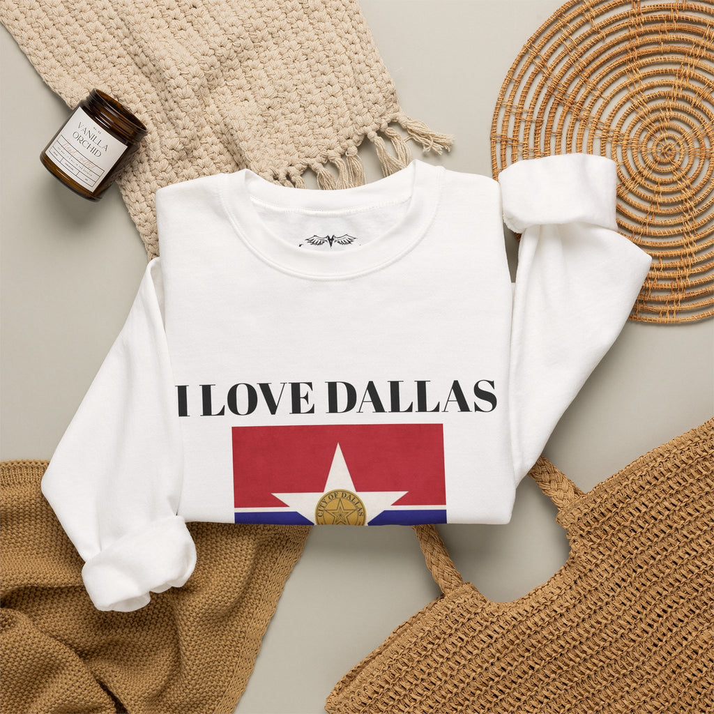 I Love Dallas Crewneck Sweatshirt