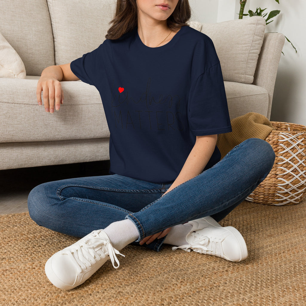 Kindness Matters T-Shirt — Minimal Heart Social Good Tee