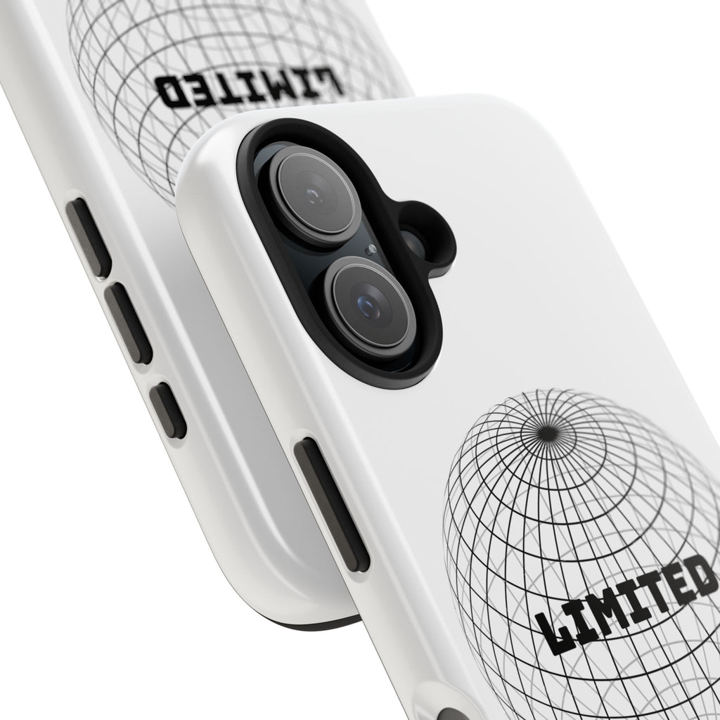Phone Case — Minimal 'LIMITED' Wireframe Globe Protective Cover