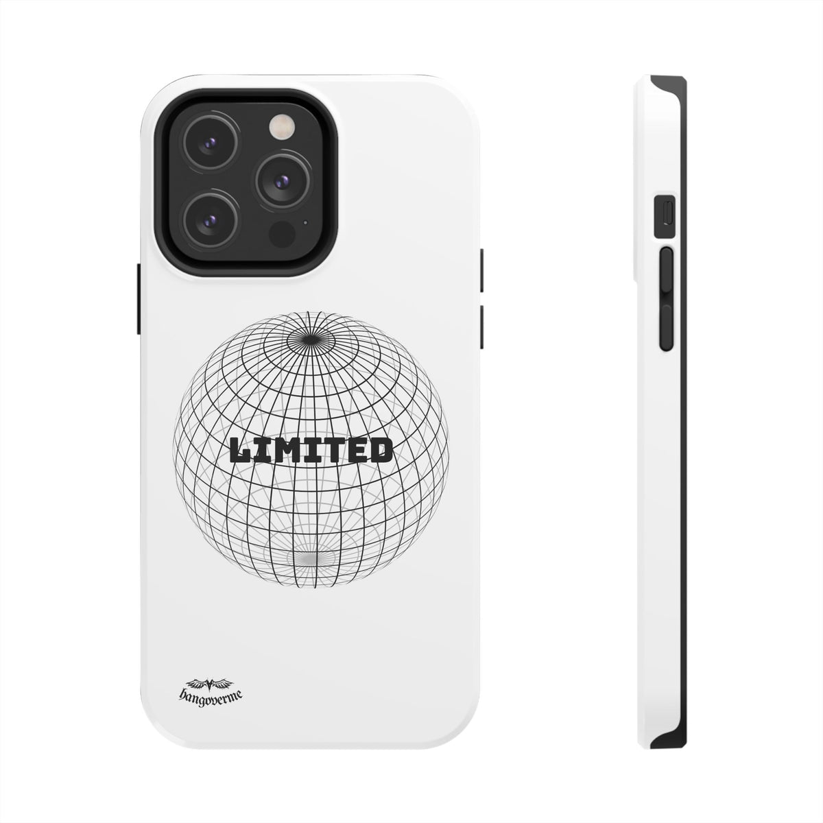 Phone Case — Minimal 'LIMITED' Wireframe Globe Protective Cover