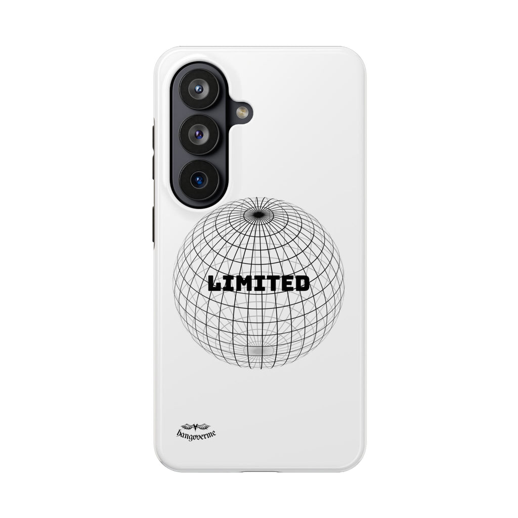 Phone Case — Minimal 'LIMITED' Wireframe Globe Protective Cover