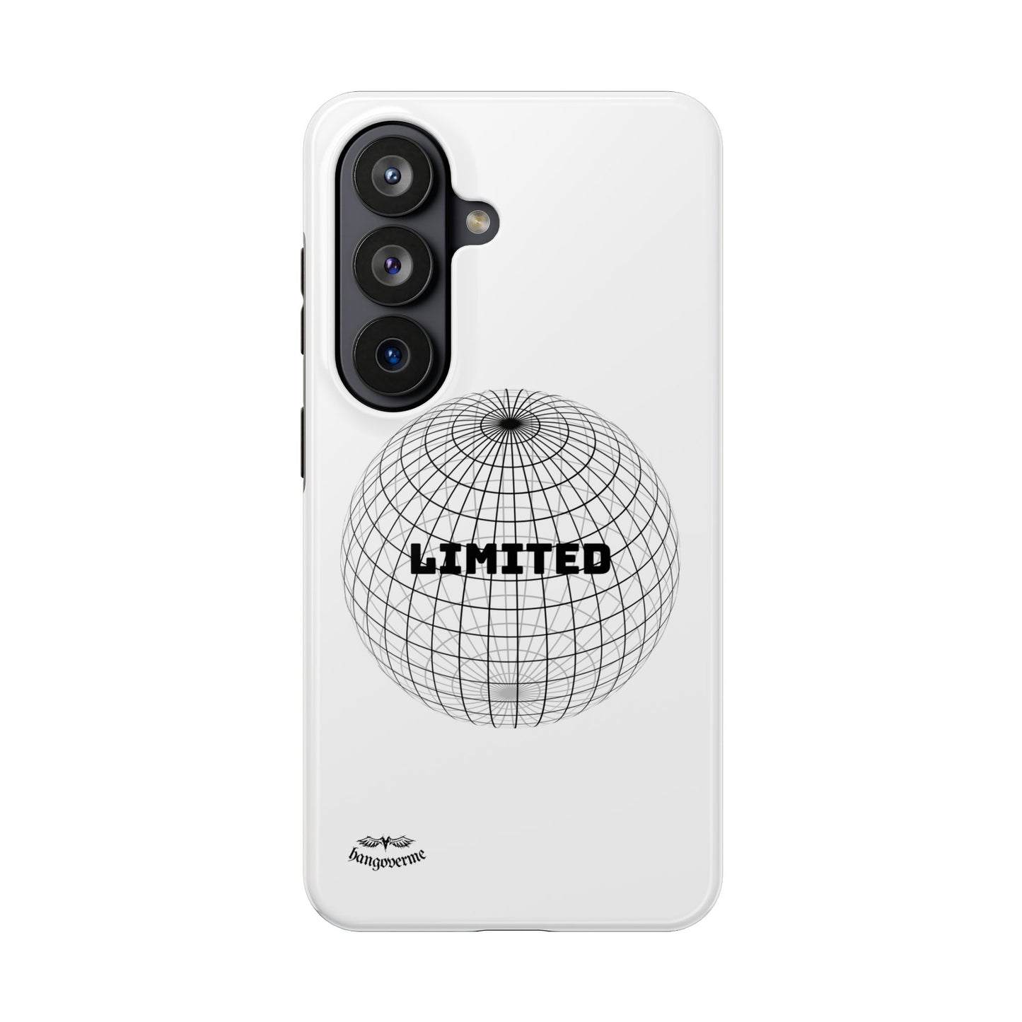Phone Case — Minimal 'LIMITED' Wireframe Globe Protective Cover