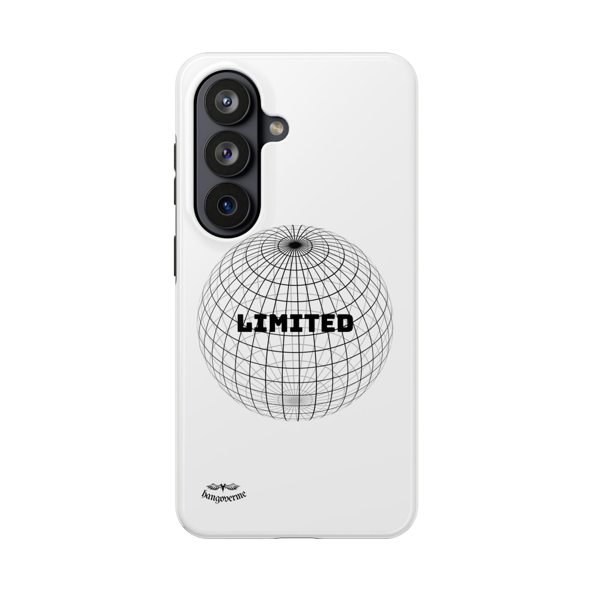 Phone Case — Minimal 'LIMITED' Wireframe Globe Protective Cover